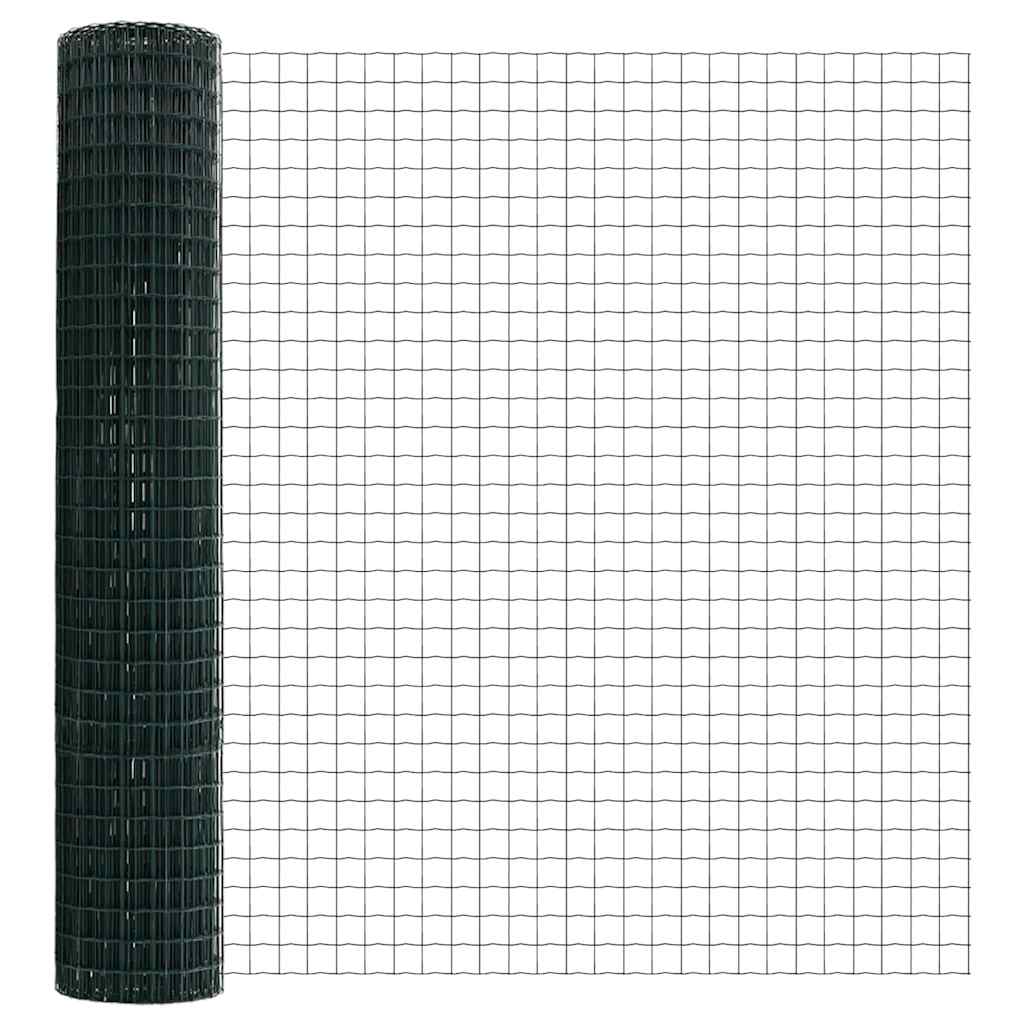 Hek met Paal Groen 1,5 x 10 m Staal en PVC is nu te koop bij PeponiXL, paradijselijk wonen!