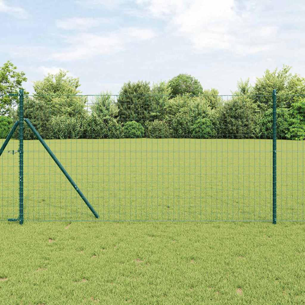 Hek met Paal Groen 1 x 10 m Staal en PVC is nu te koop bij PeponiXL, paradijselijk wonen!