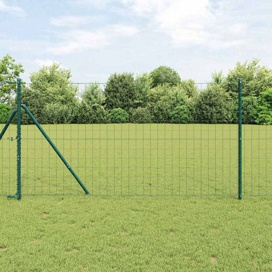 Hek met Paal Groen 1 x 10 m Staal en PVC is nu te koop bij PeponiXL, paradijselijk wonen!