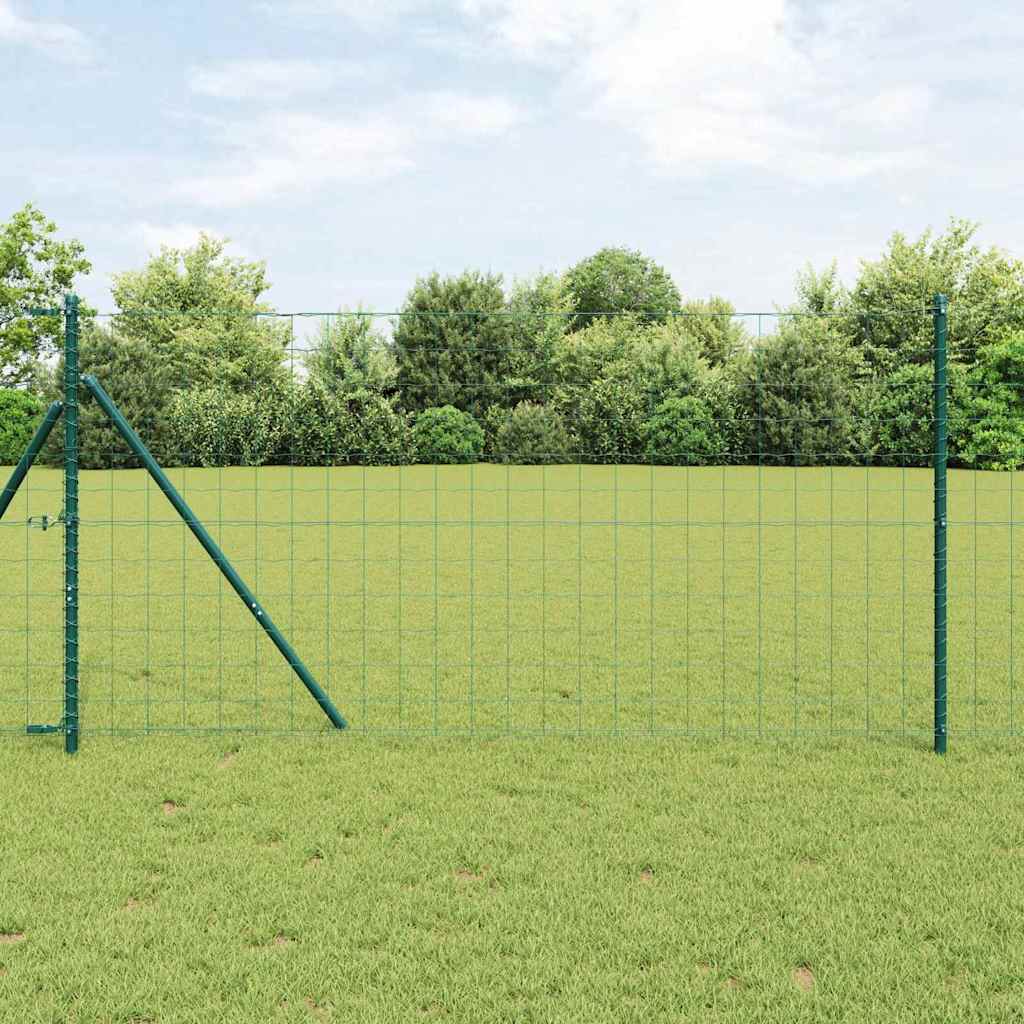 Hek met Paal Groen 1,4 x 10 m Staal en PVC is nu te koop bij PeponiXL, paradijselijk wonen!