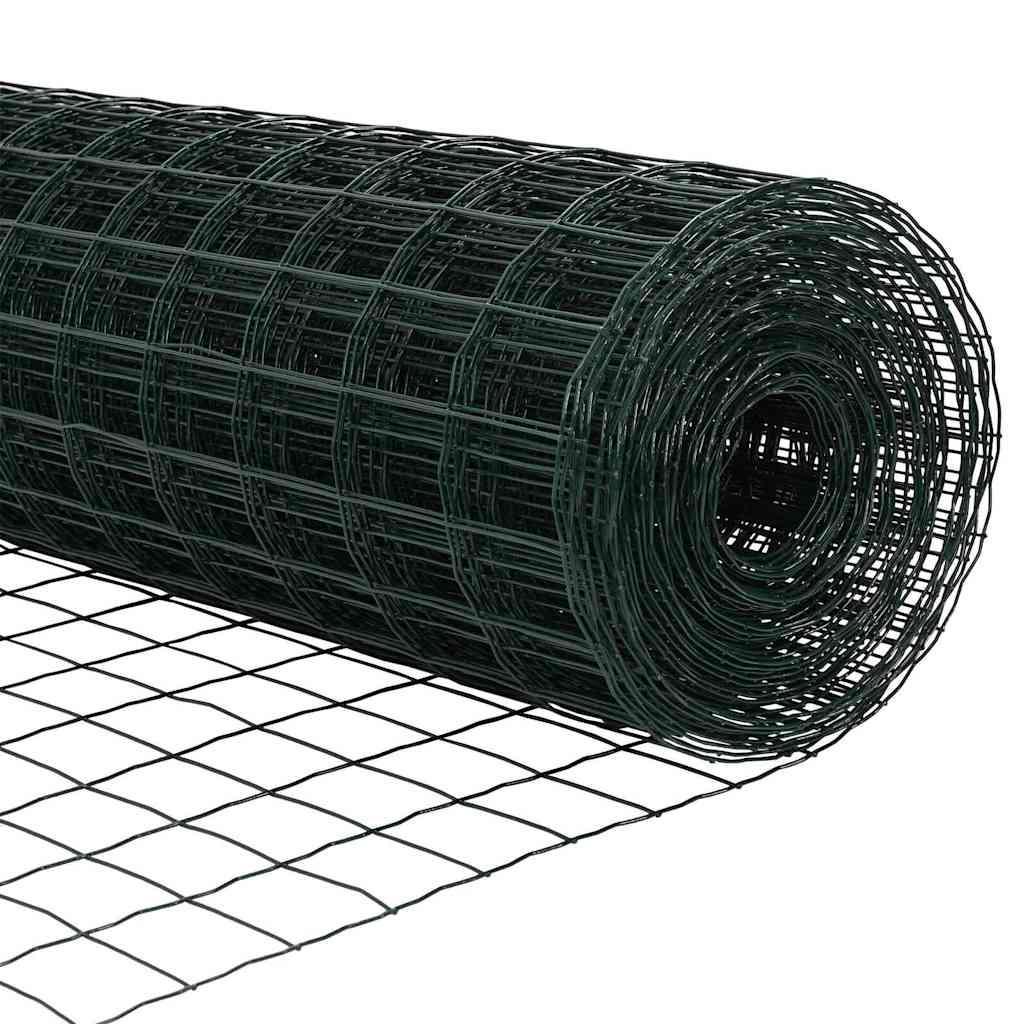 Hek met Paal Groen 0,8 x 25 m Staal en PVC is nu te koop bij PeponiXL, paradijselijk wonen!