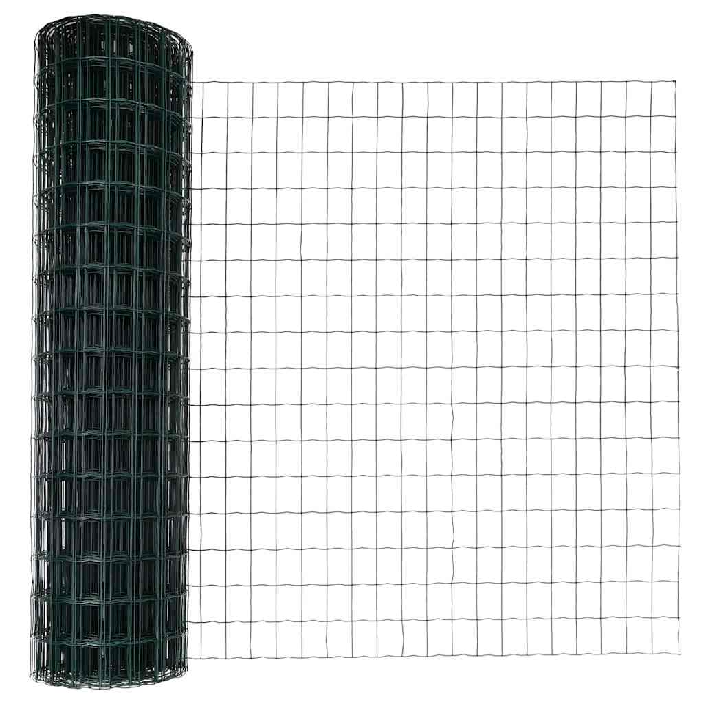Hek met Paal Groen 1 x 25 m Staal en PVC is nu te koop bij PeponiXL, paradijselijk wonen!