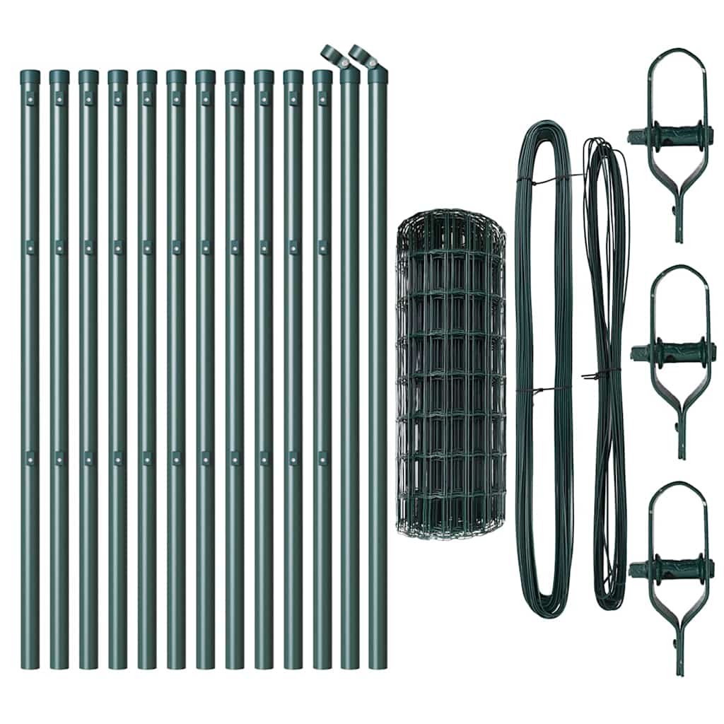 Hek met Paal Groen 0,8 x 25 m Staal en PVC is nu te koop bij PeponiXL, paradijselijk wonen!