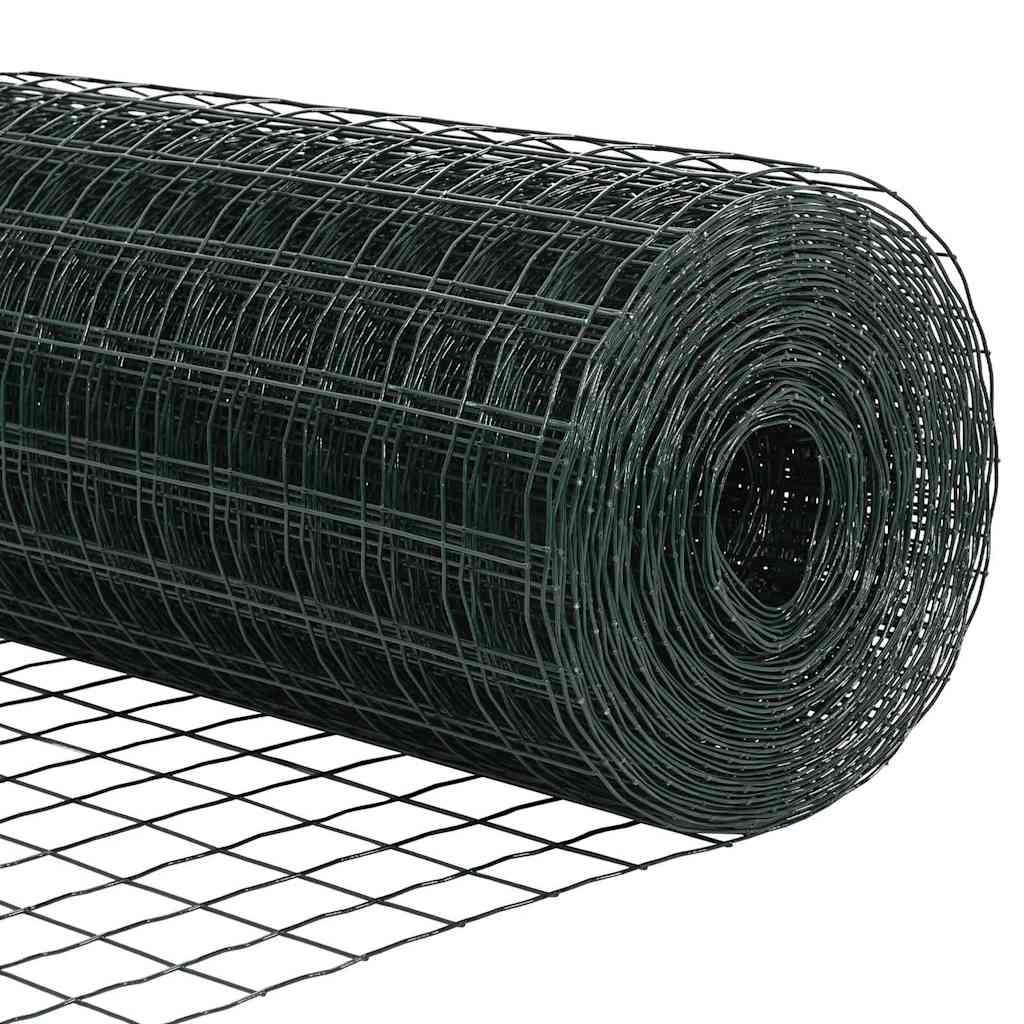 Hek met Paal Groen 0,6 x 50 m Staal en PVC is nu te koop bij PeponiXL, paradijselijk wonen!