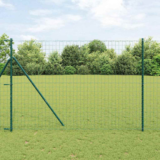 Hek met Paal Groen 1,6 x 10 m Staal en PVC is nu te koop bij PeponiXL, paradijselijk wonen!
