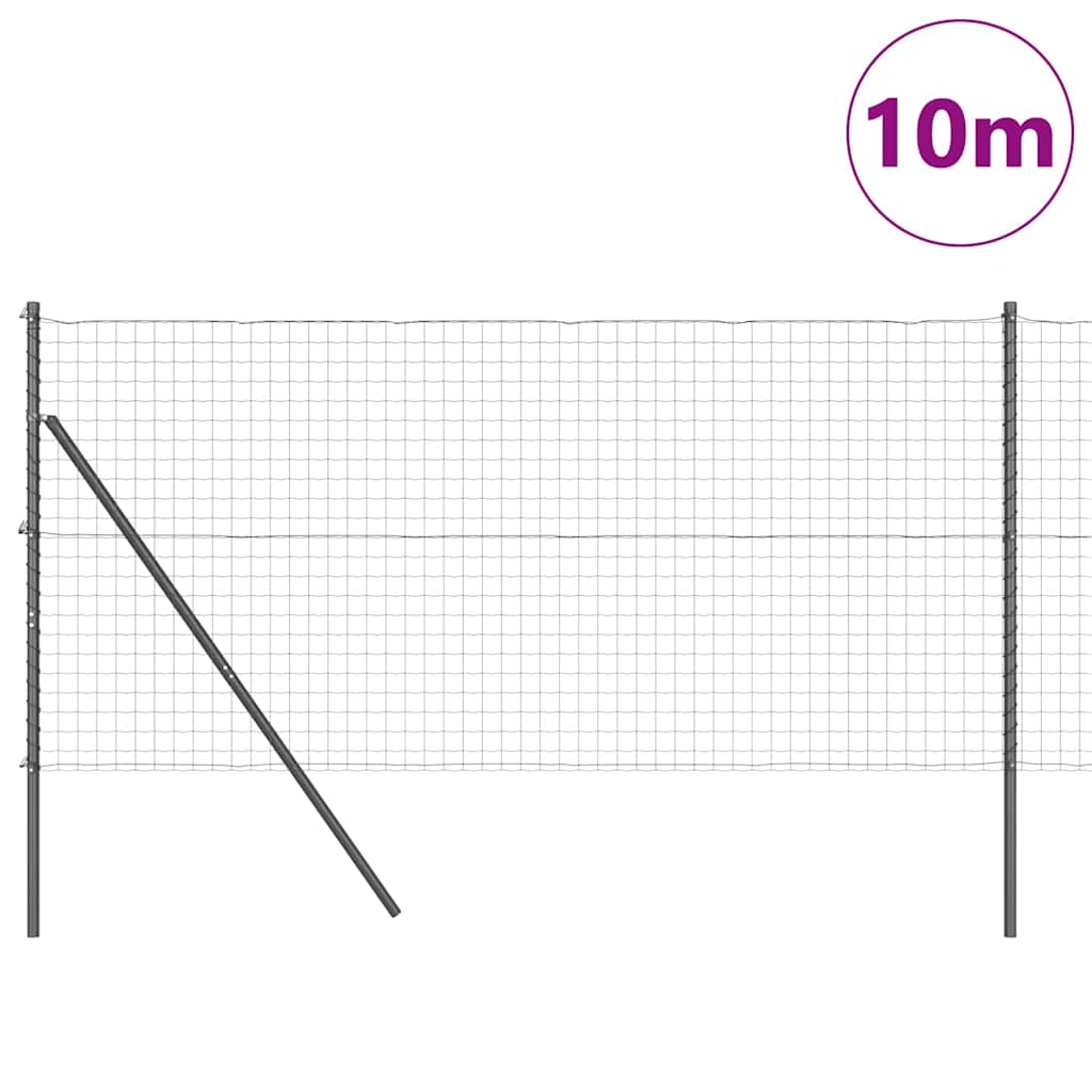 Hek met Paal Grijs 1,2 x 10 m Staal en PVC is nu te koop bij PeponiXL, paradijselijk wonen!