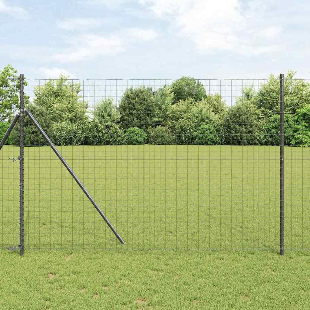 Hek met Paal Grijs 1,5 x 10 m Staal en PVC is nu te koop bij PeponiXL, paradijselijk wonen!
