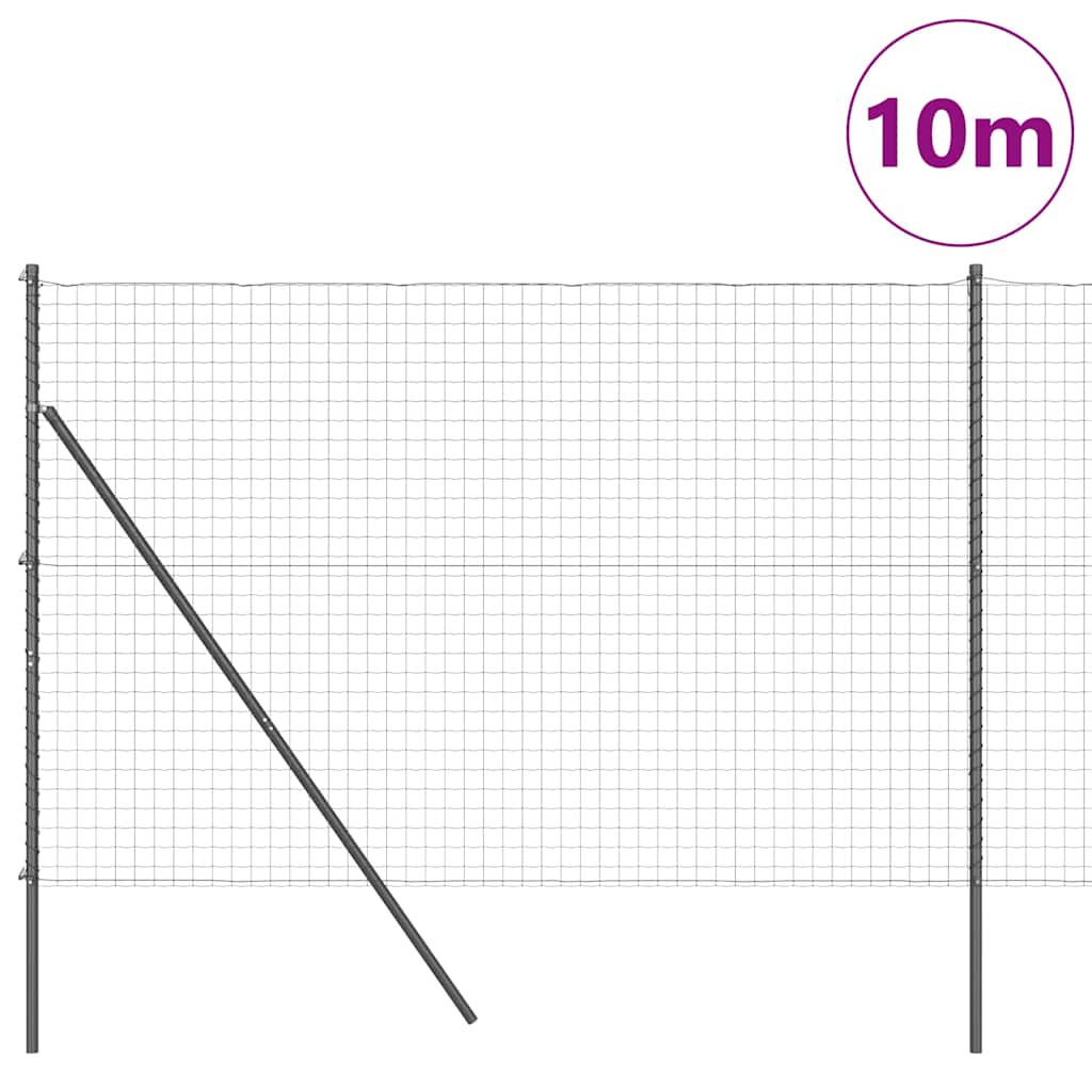 Hek met Paal Grijs 1,5 x 10 m Staal en PVC is nu te koop bij PeponiXL, paradijselijk wonen!