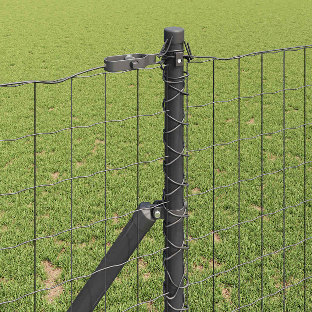 Hek met Paal Grijs 1 x 10 m Staal en PVC is nu te koop bij PeponiXL, paradijselijk wonen!