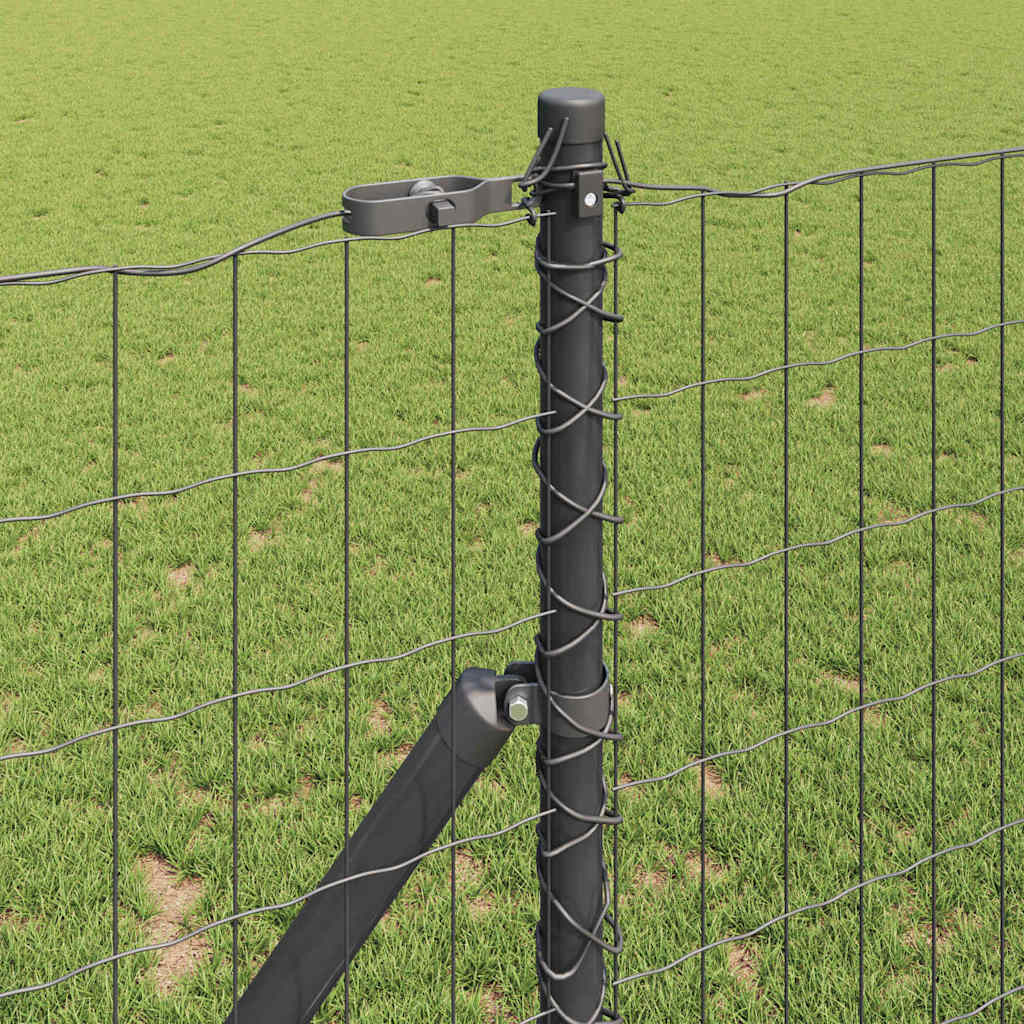 Hek met Paal Grijs 1,4 x 10 m Staal en PVC is nu te koop bij PeponiXL, paradijselijk wonen!