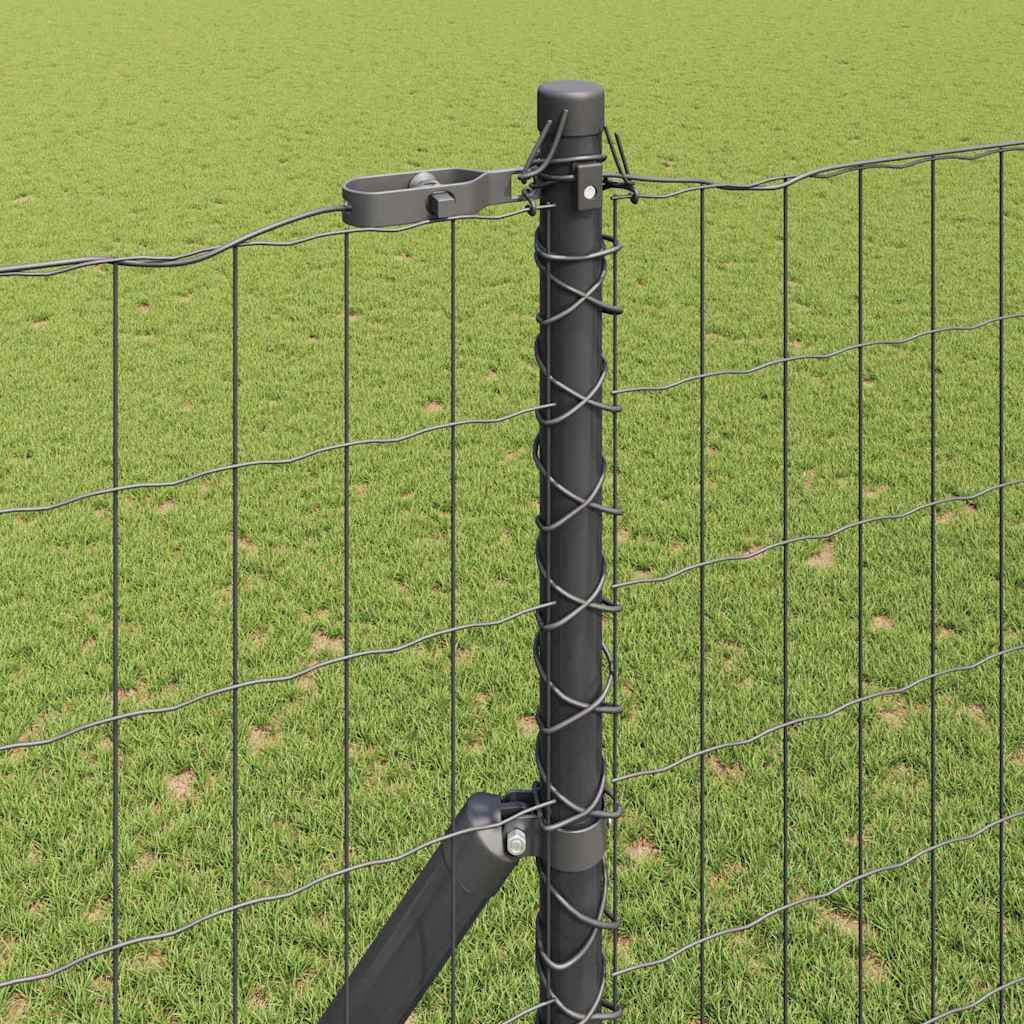 Hek met Paal Grijs 1,6 x 10 m Staal en PVC is nu te koop bij PeponiXL, paradijselijk wonen!