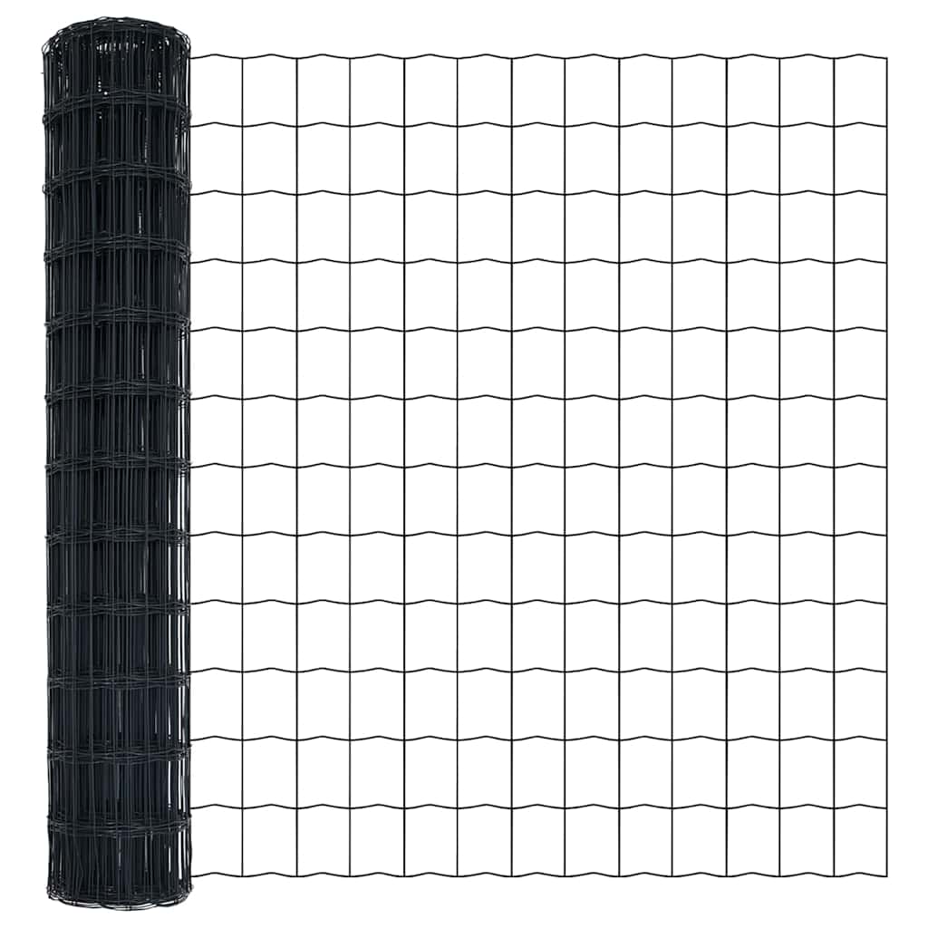 Hek met Paal Grijs 1,4 x 10 m Staal en PVC is nu te koop bij PeponiXL, paradijselijk wonen!