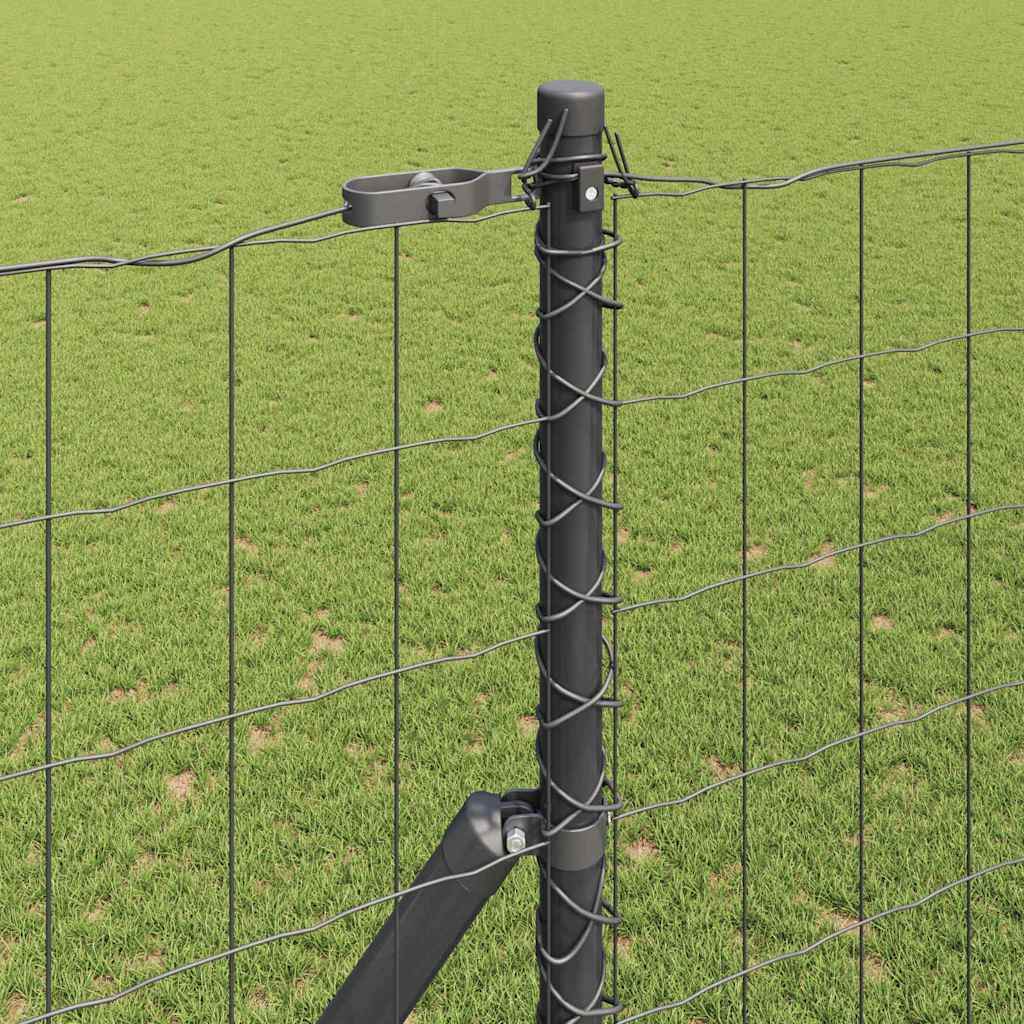 Hek met Paal Grijs 1,5 x 10 m Staal en PVC is nu te koop bij PeponiXL, paradijselijk wonen!