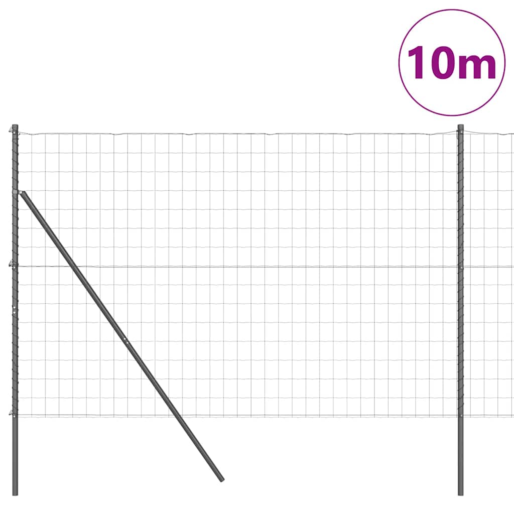 Hek met Paal Grijs 1,5 x 10 m Staal en PVC is nu te koop bij PeponiXL, paradijselijk wonen!