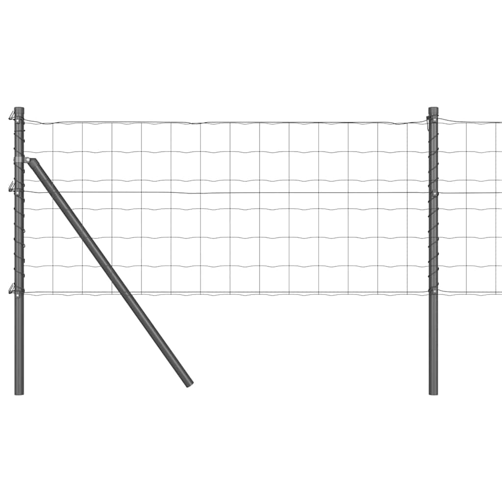 Hek met Paal Grijs 0,6 x 10 m Staal en PVC is nu te koop bij PeponiXL, paradijselijk wonen!