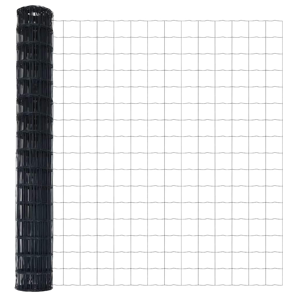 Hek met Paal Grijs 1,6 x 10 m Staal en PVC is nu te koop bij PeponiXL, paradijselijk wonen!
