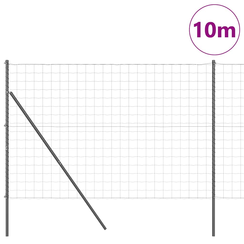 Hek met Paal Grijs 1,6 x 10 m Staal en PVC is nu te koop bij PeponiXL, paradijselijk wonen!
