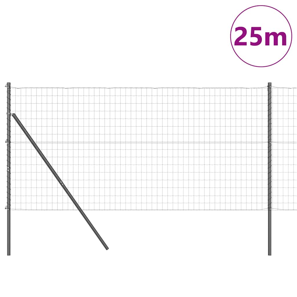 Hek met Paal Grijs 1 x 25 m Staal en PVC is nu te koop bij PeponiXL, paradijselijk wonen!