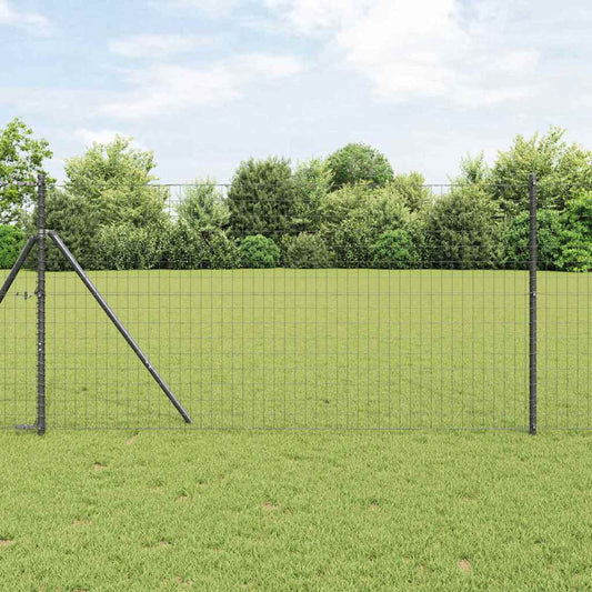 Hek met Paal Grijs 1,2 x 25 m Staal en PVC is nu te koop bij PeponiXL, paradijselijk wonen!