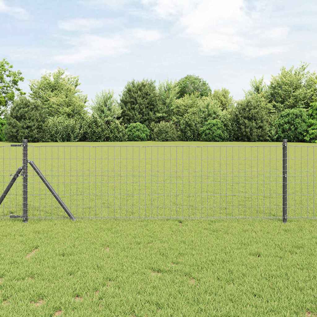 Hek met Paal Grijs 0,6 x 25 m Staal en PVC is nu te koop bij PeponiXL, paradijselijk wonen!