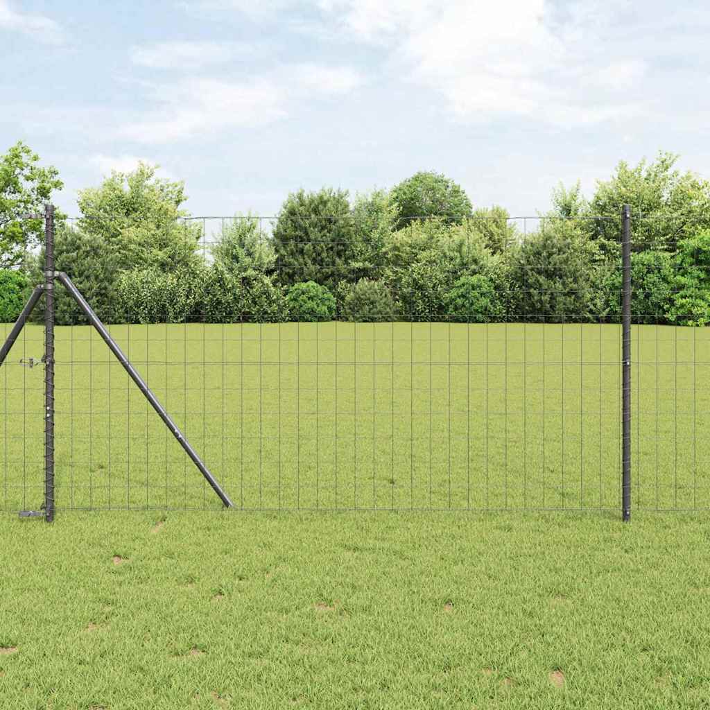 Hek met Paal Grijs 1,2 x 25 m Staal en PVC is nu te koop bij PeponiXL, paradijselijk wonen!