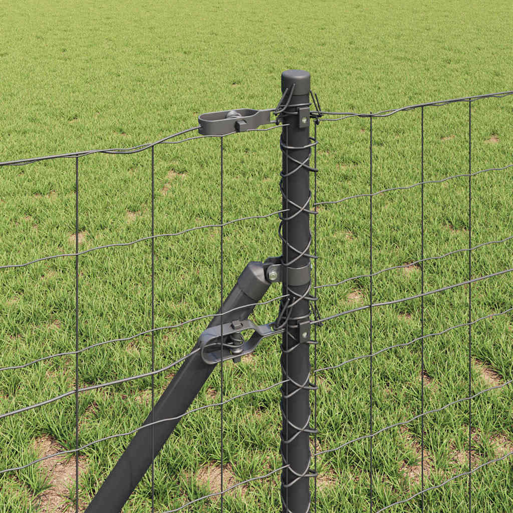 Hek met Paal Grijs 0,6 x 50 m Staal en PVC is nu te koop bij PeponiXL, paradijselijk wonen!