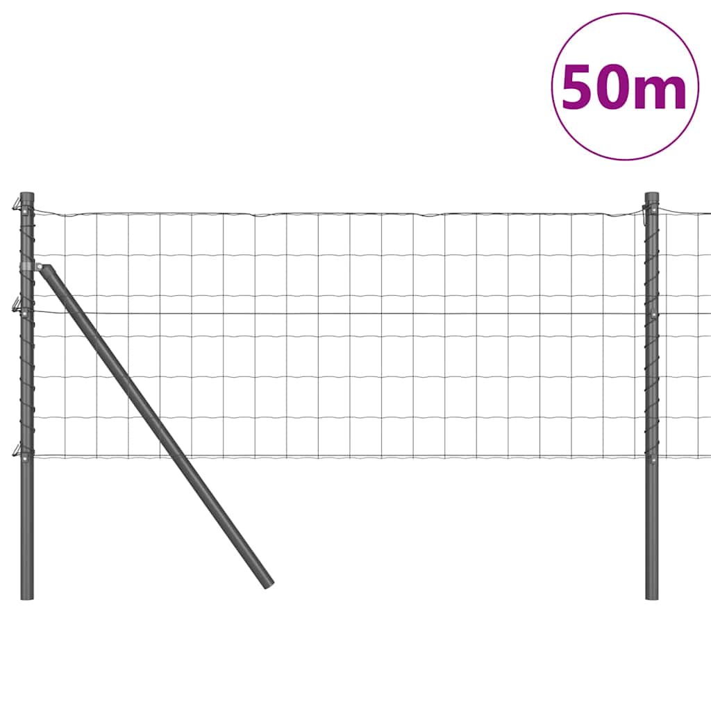 Hek met Paal Grijs 0,6 x 50 m Staal en PVC is nu te koop bij PeponiXL, paradijselijk wonen!