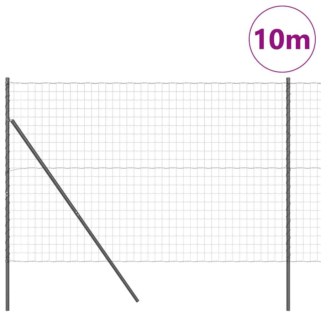 Hek met Paal Grijs 1,6 x 10 m Staal en PVC is nu te koop bij PeponiXL, paradijselijk wonen!