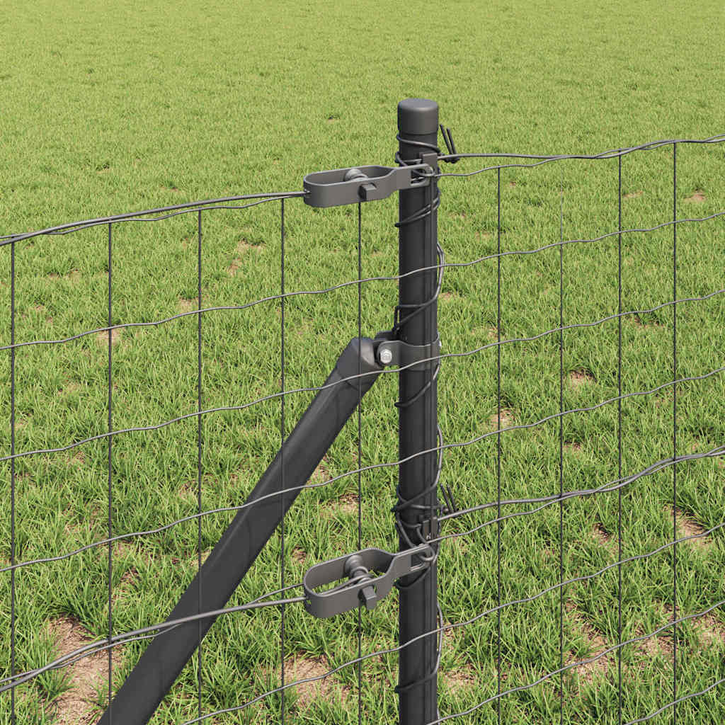 Hek met Paal Grijs 0,4 x 25 m Staal en PVC is nu te koop bij PeponiXL, paradijselijk wonen!