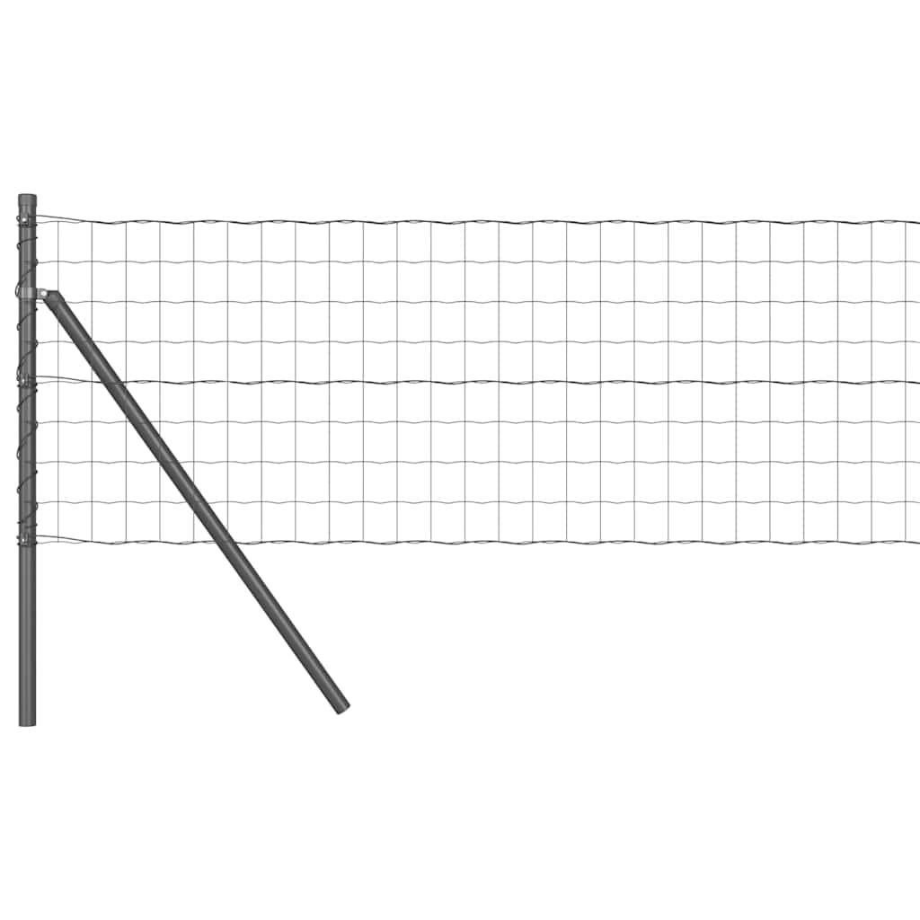 Hek met Paal Grijs 0,6 x 25 m Staal en PVC is nu te koop bij PeponiXL, paradijselijk wonen!