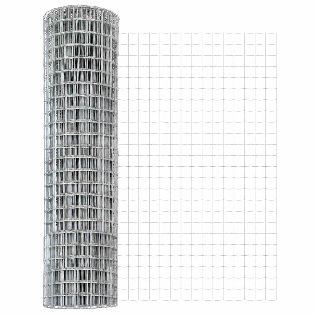 Hek met Paal Zilver 1,2 x 10 m Staal en PVC is nu te koop bij PeponiXL, paradijselijk wonen!