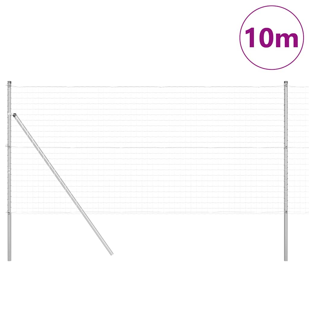 Hek met Paal Zilver 1,2 x 10 m Staal en PVC is nu te koop bij PeponiXL, paradijselijk wonen!