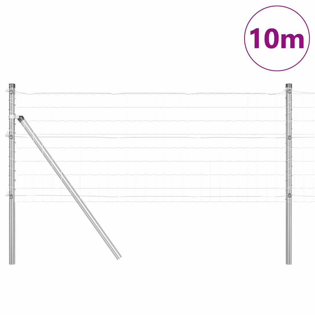 Hek met Paal Zilver 0,4 x 10 m Staal en PVC is nu te koop bij PeponiXL, paradijselijk wonen!
