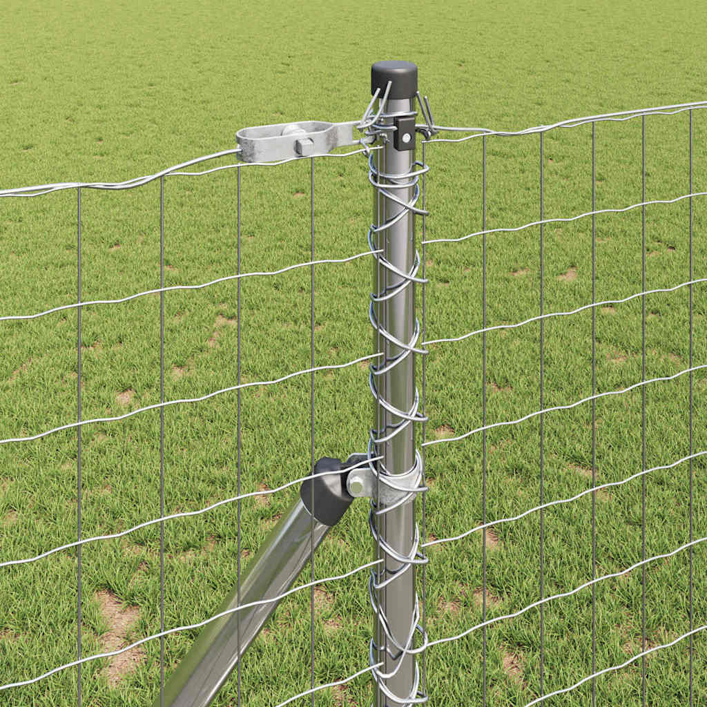 Hek met Paal Zilver 1,4 x 10 m Staal en PVC is nu te koop bij PeponiXL, paradijselijk wonen!