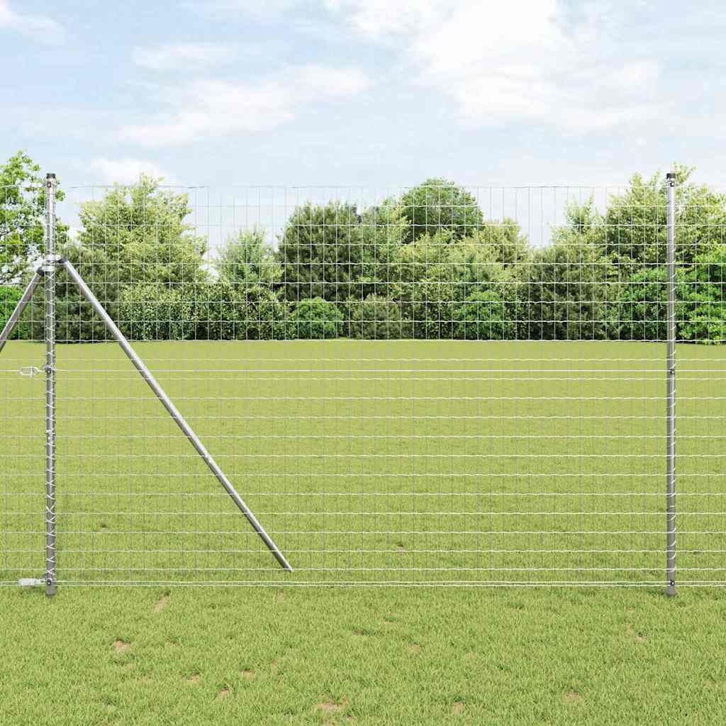 Hek met Paal Zilver 1,5 x 10 m Staal en PVC is nu te koop bij PeponiXL, paradijselijk wonen!