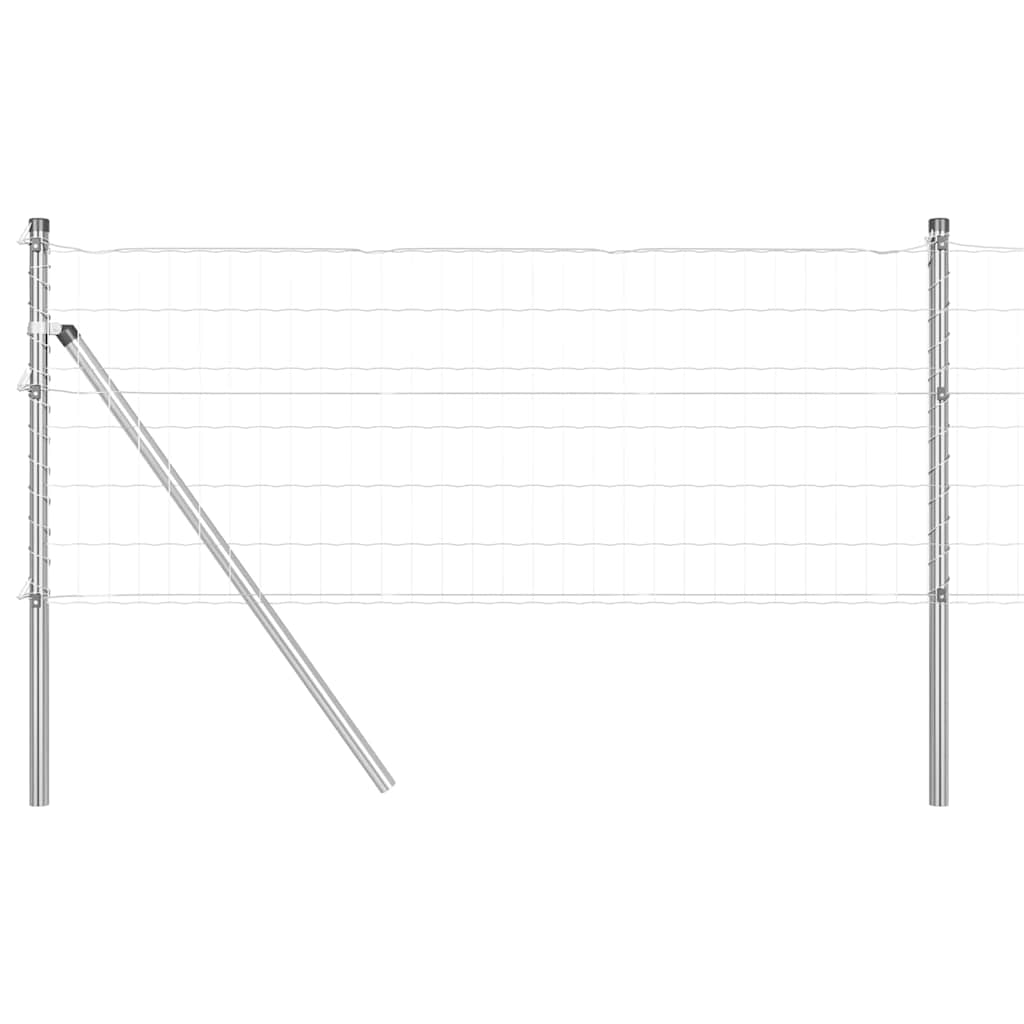 Hek met Paal Zilver 0,8 x 10 m Staal en PVC is nu te koop bij PeponiXL, paradijselijk wonen!