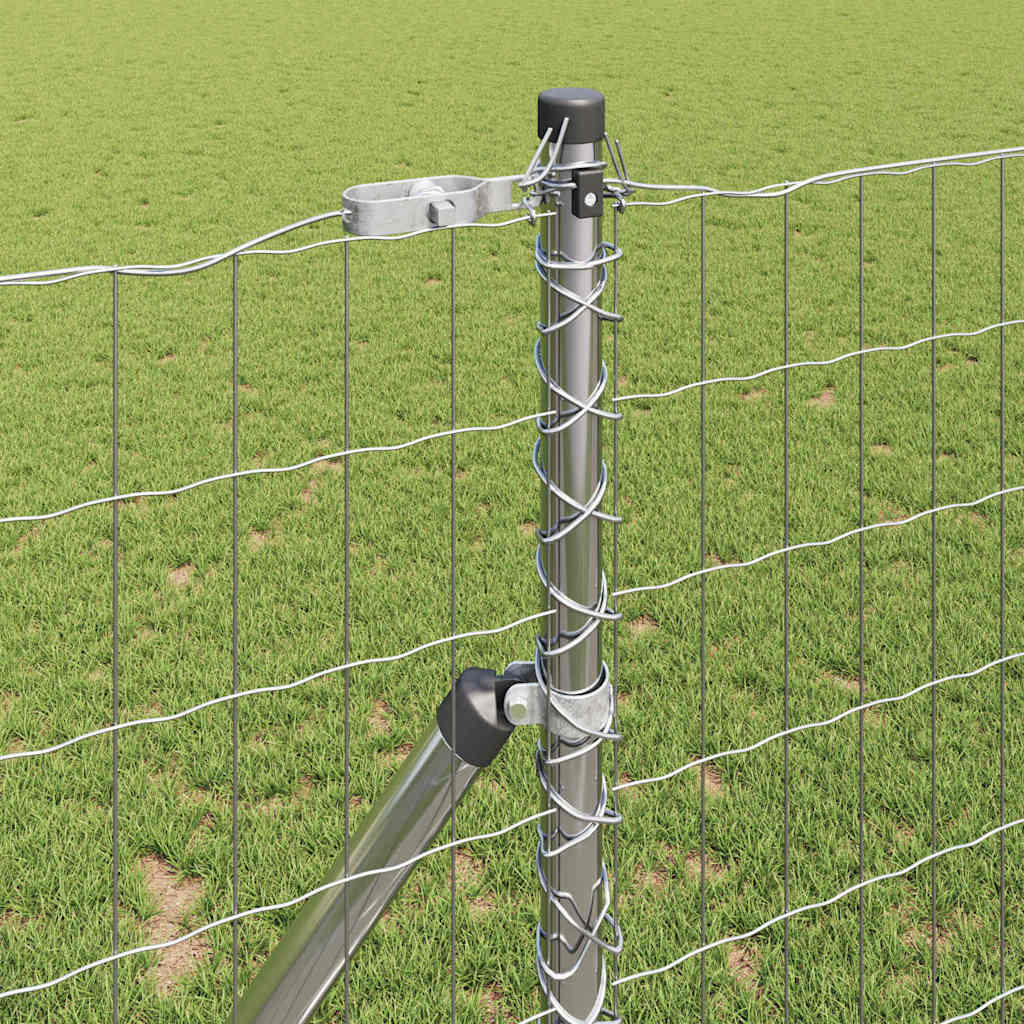 Hek met Paal Zilver 1,4 x 10 m Staal en PVC is nu te koop bij PeponiXL, paradijselijk wonen!