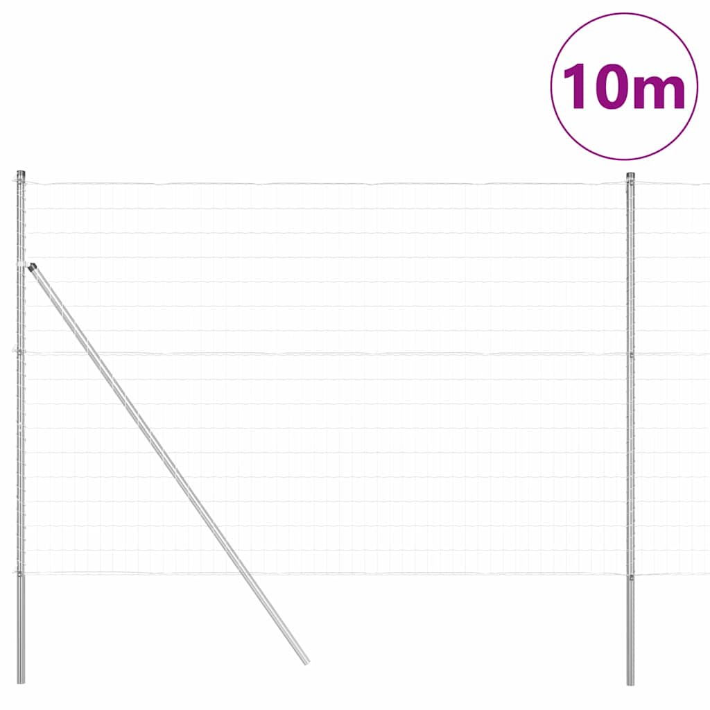 Hek met Paal Zilver 1,5 x 10 m Staal en PVC is nu te koop bij PeponiXL, paradijselijk wonen!