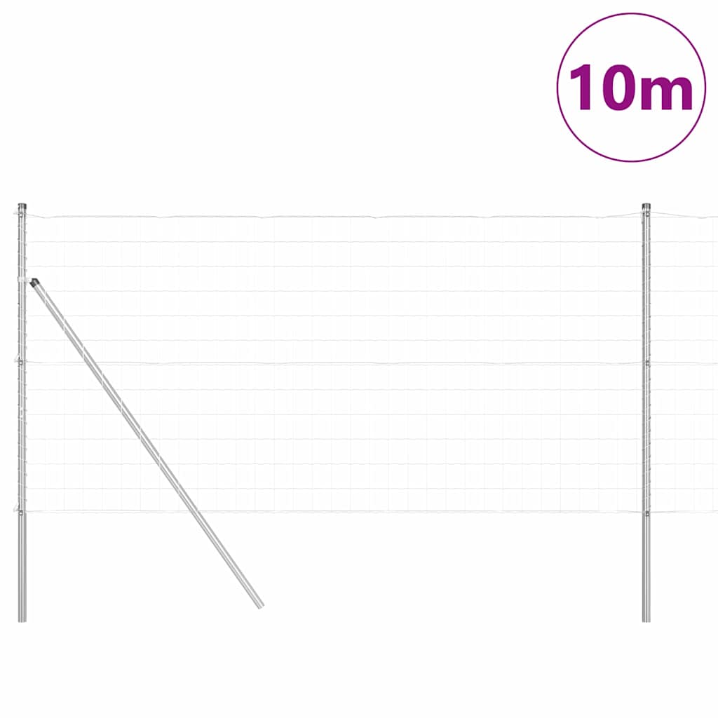 Hek met Paal Zilver 1,4 x 10 m Staal en PVC is nu te koop bij PeponiXL, paradijselijk wonen!