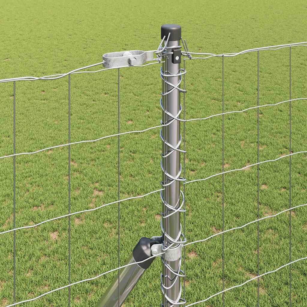 Hek met Paal Zilver 1,5 x 10 m Staal en PVC is nu te koop bij PeponiXL, paradijselijk wonen!