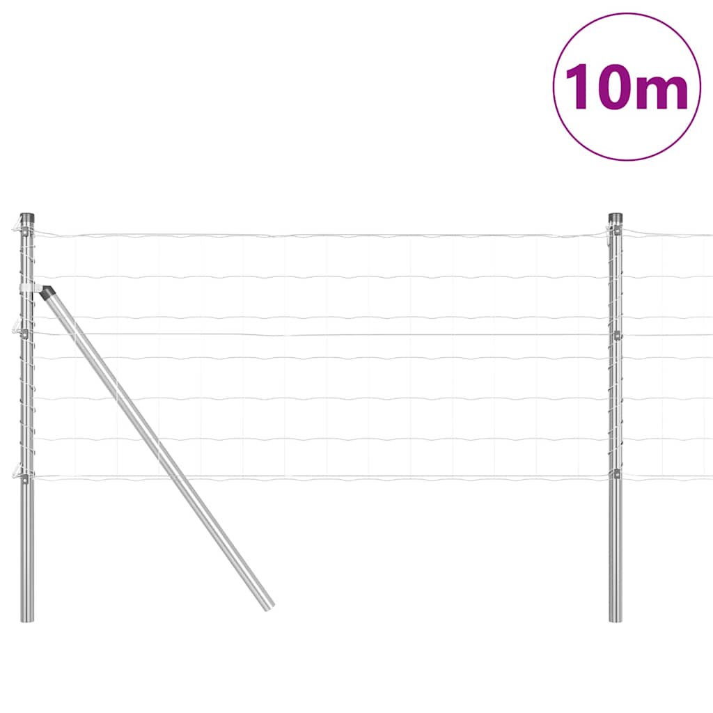 Hek met Paal Zilver 0,6 x 10 m Staal en PVC is nu te koop bij PeponiXL, paradijselijk wonen!