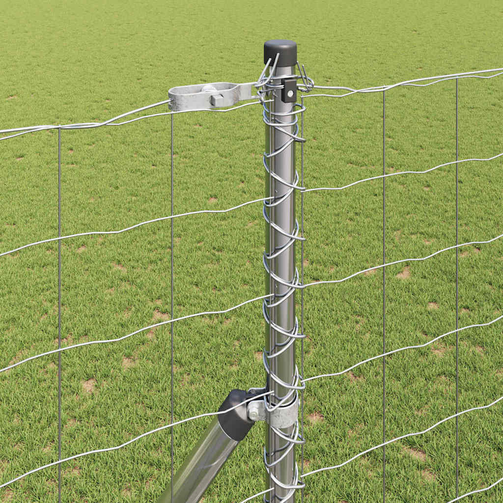 Hek met Paal Zilver 1,5 x 10 m Staal en PVC is nu te koop bij PeponiXL, paradijselijk wonen!