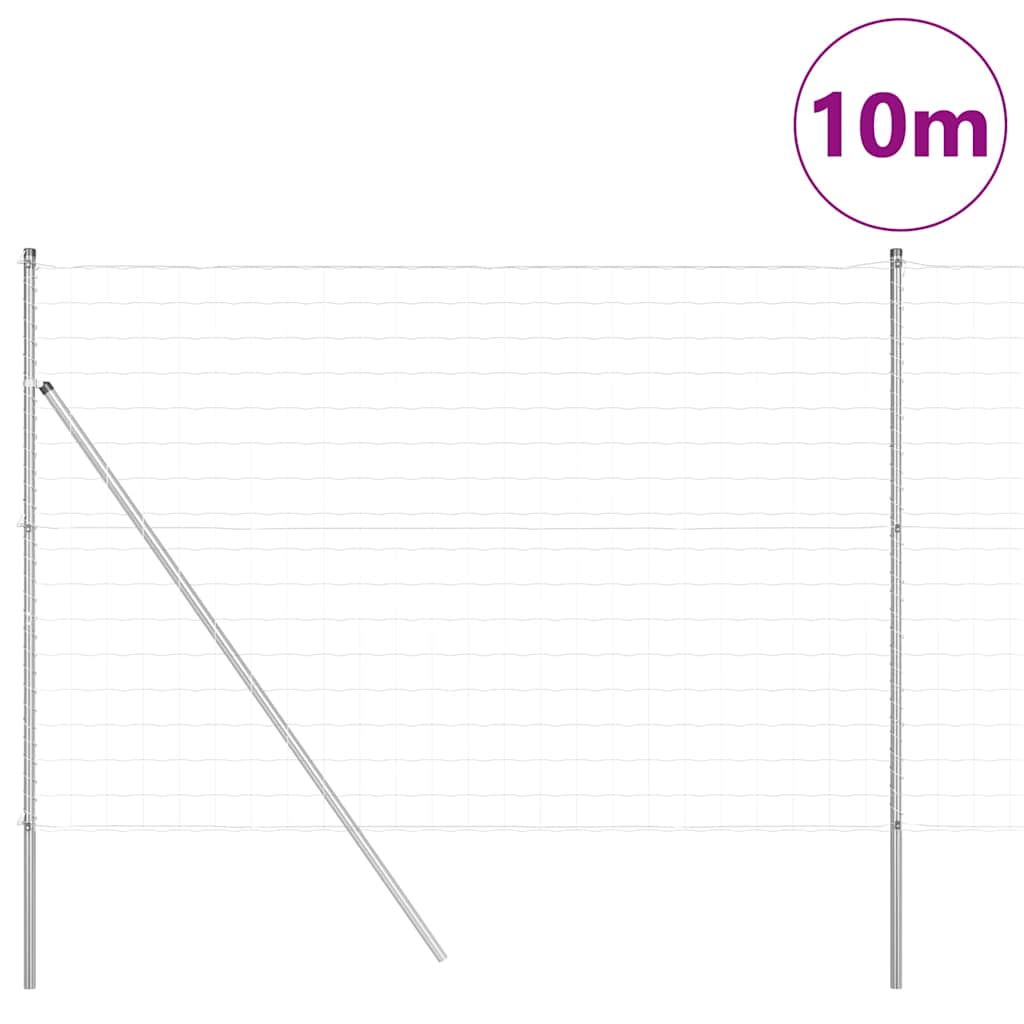 Hek met Paal Zilver 1,6 x 10 m Staal en PVC is nu te koop bij PeponiXL, paradijselijk wonen!
