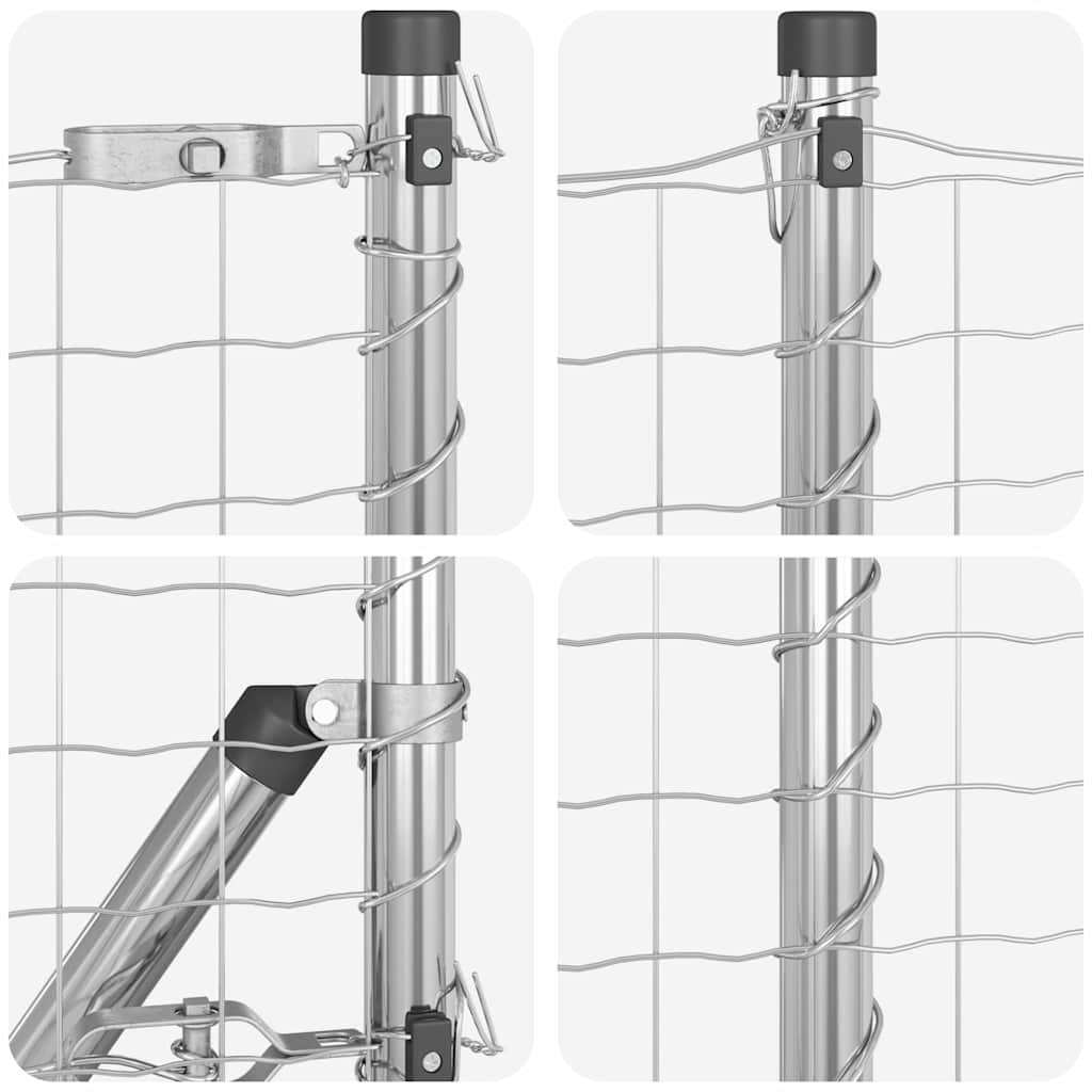 Hek met Paal Zilver 0,6 x 25 m Staal en PVC is nu te koop bij PeponiXL, paradijselijk wonen!
