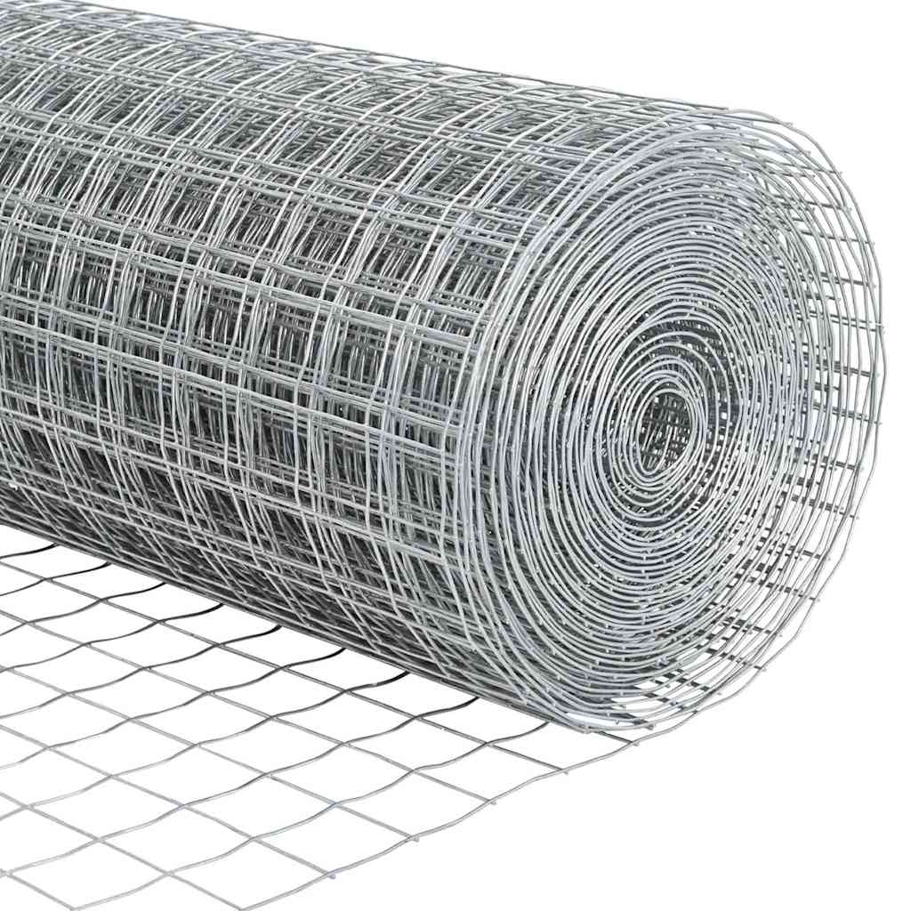 Hek met Paal Zilver 0,6 x 25 m Staal en PVC is nu te koop bij PeponiXL, paradijselijk wonen!
