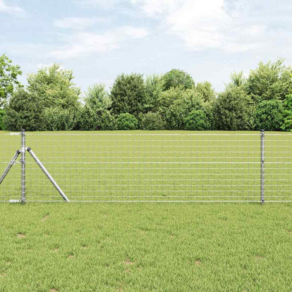 Hek met Paal Zilver 0,6 x 25 m Staal en PVC is nu te koop bij PeponiXL, paradijselijk wonen!