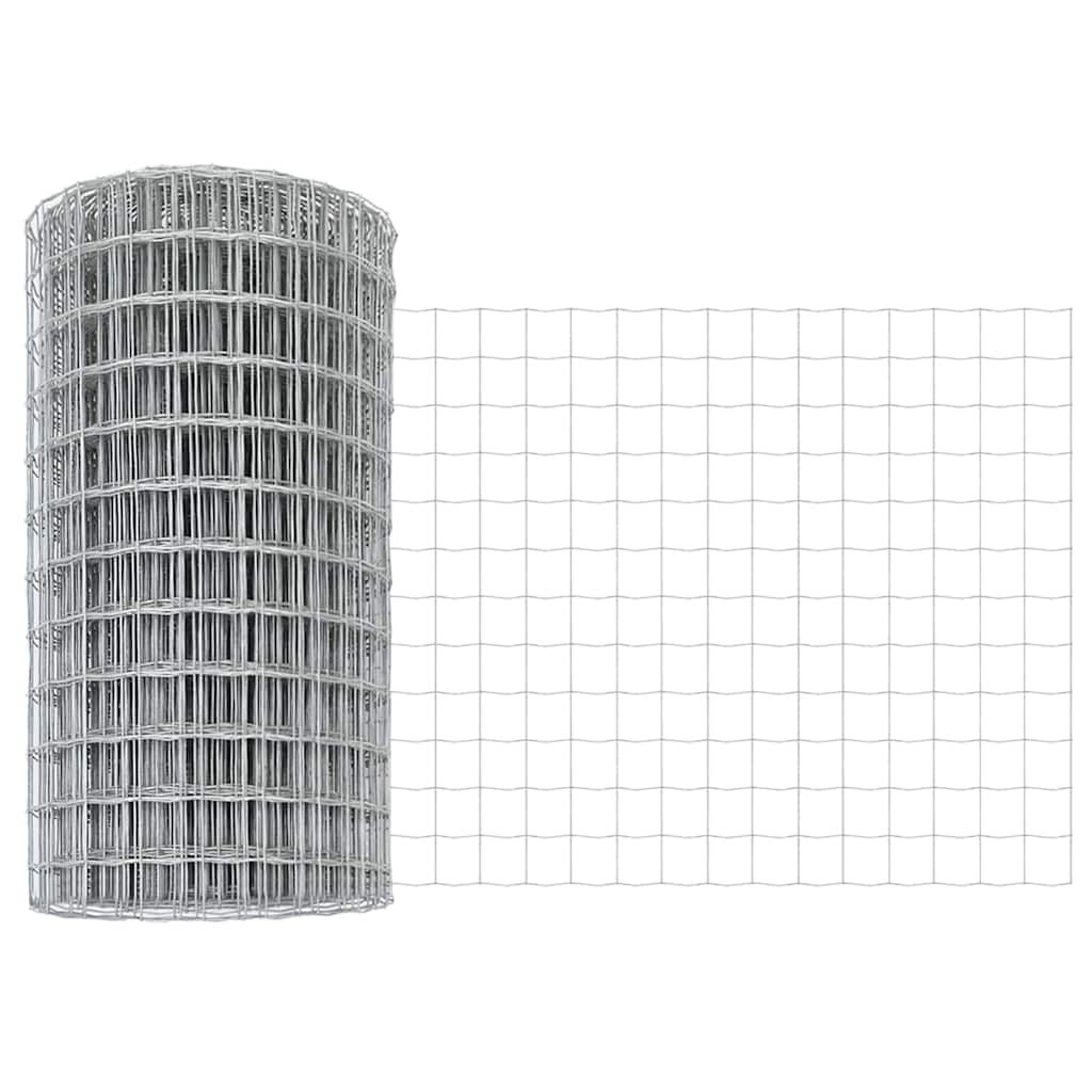 Hek met Paal Zilver 0,6 x 25 m Staal en PVC is nu te koop bij PeponiXL, paradijselijk wonen!