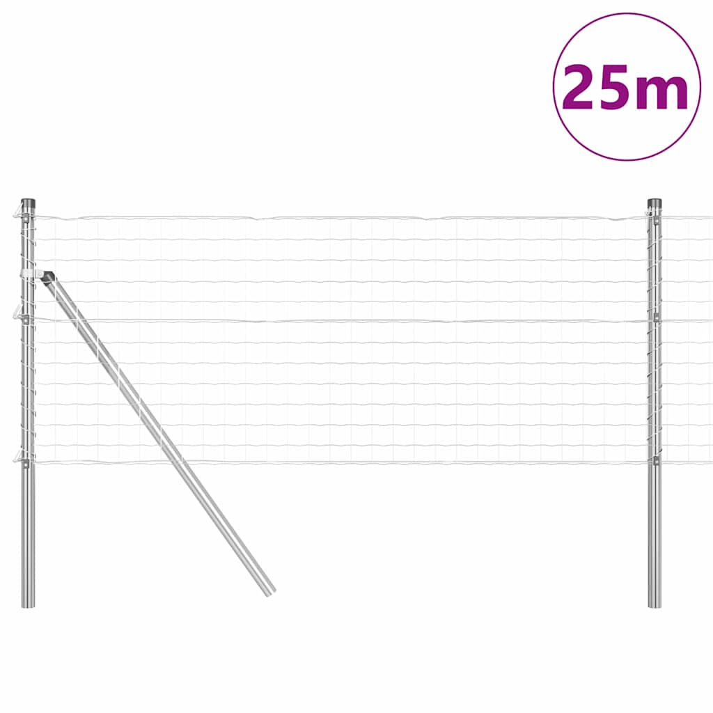 Hek met Paal Zilver 0,6 x 25 m Staal en PVC is nu te koop bij PeponiXL, paradijselijk wonen!