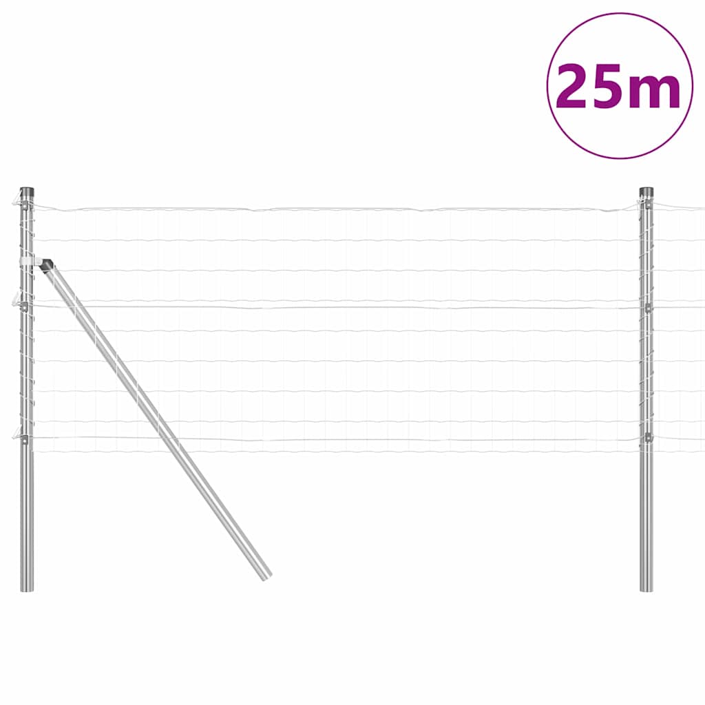 Hek met Paal Zilver 0,6 x 25 m Staal en PVC is nu te koop bij PeponiXL, paradijselijk wonen!