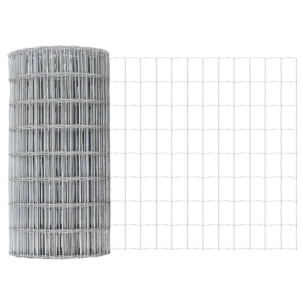 Hek met Paal Zilver 0,8 x 25 m Staal en PVC is nu te koop bij PeponiXL, paradijselijk wonen!